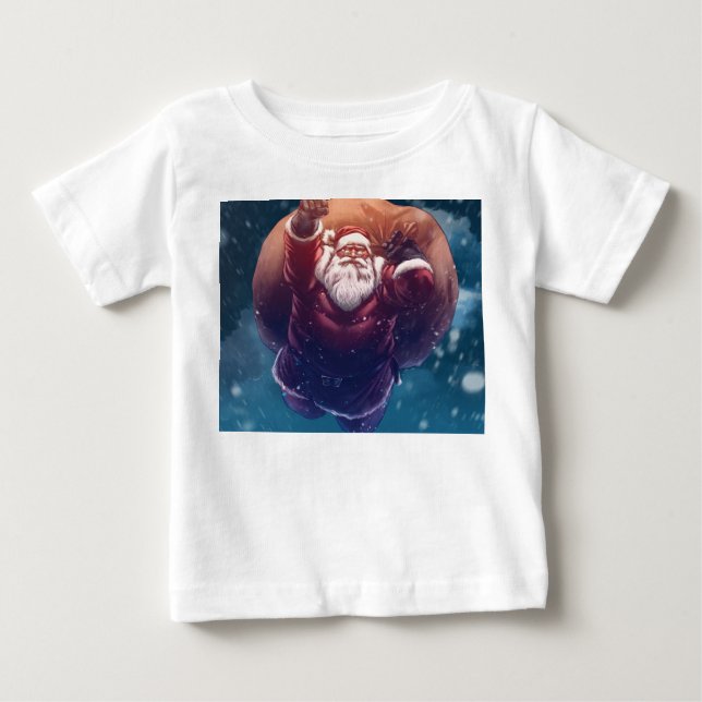 Camiseta De Bebé Super Santa (Anverso)
