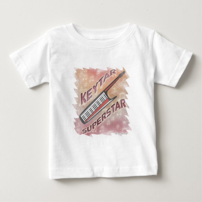 Camiseta De Bebé Superestrella de Keytar (Anverso)