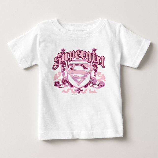 Camiseta De Bebé Supergirl Crest Design (Anverso)