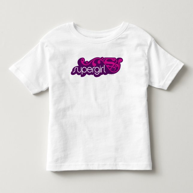 Camiseta De Bebé Supergirl Groovy Name y S-Shield (Anverso)