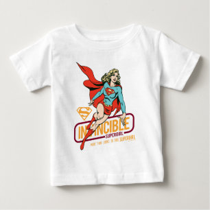 Camiseta De Bebé Supergirl invencible retro gráfico