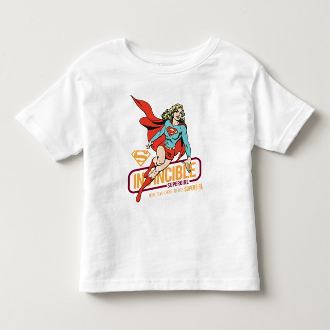 Camiseta De Bebé Supergirl invencible retro gráfico (Anverso)