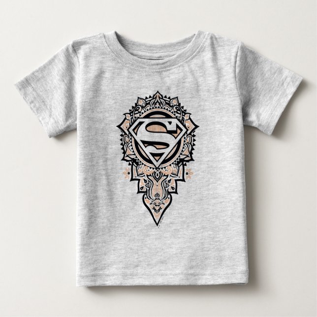 Camiseta De Bebé Supergirl Mandala Graphic (Anverso)