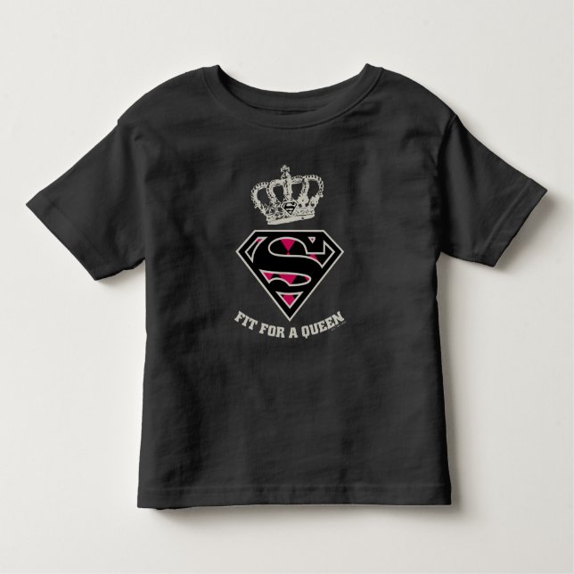 Camiseta De Bebé Supergirl S-Shield "Fit For A Queen" (Anverso)