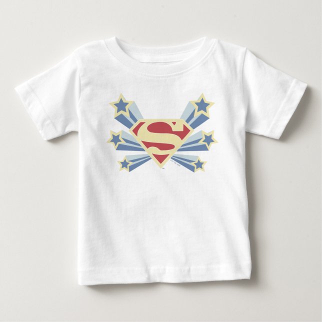 Camiseta De Bebé Supergirl Stars S-Shield (Anverso)