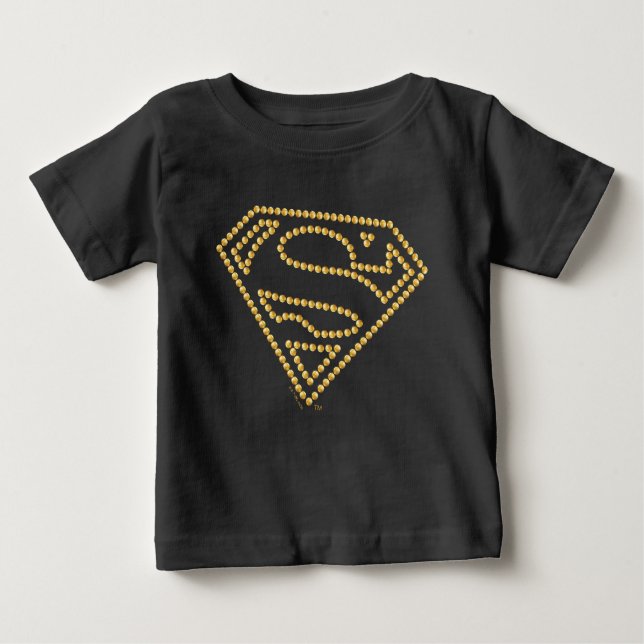 Camiseta De Bebé Supergirl Studded S-Shield (Anverso)