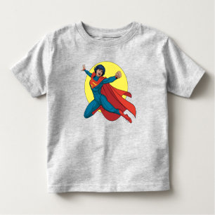 Camiseta De Bebé Supergirl volando con traje azul