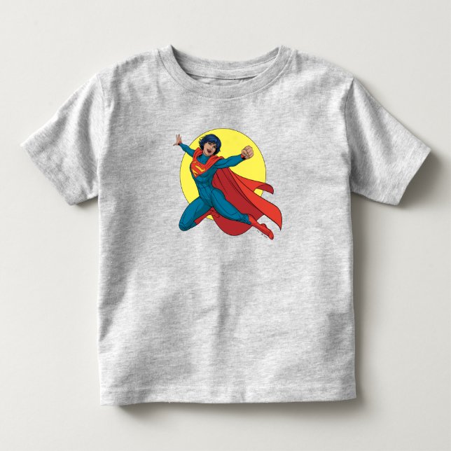 Camiseta De Bebé Supergirl volando con traje azul (Anverso)