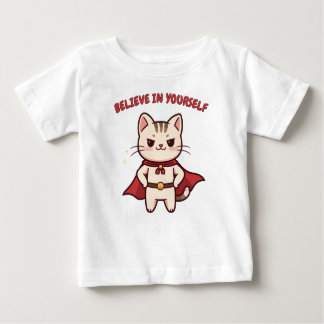 Camiseta De Bebé Superhero Cat Believe in Yourself