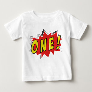 Camiseta De Bebé Superhéroe de un año de edad fiesta de ropa