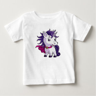 Camiseta De Bebé superhéroe de unicornio