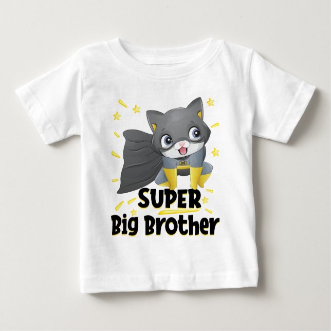 Camiseta De Bebé Superhéroe del gato negro Gran Hermano (Anverso)