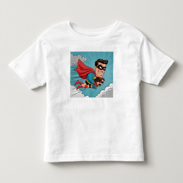 Camiseta De Bebé Superhéroe padre (Anverso)
