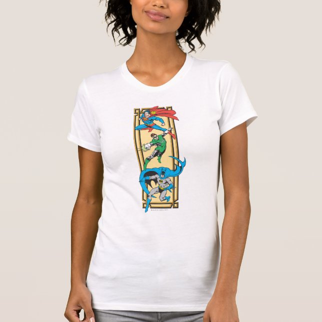 Camiseta De Bebé Superhéroes en acción (Anverso)