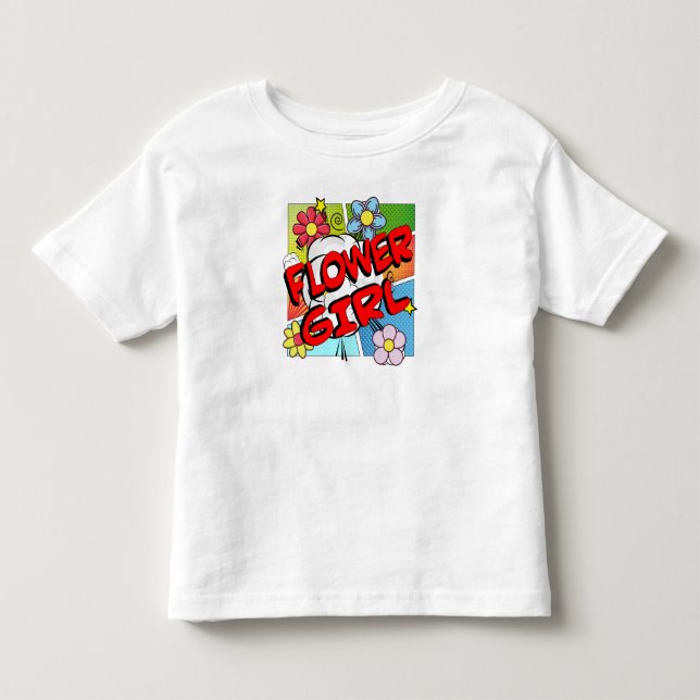 Camiseta De Bebé Superheroína Flower Girl (Anverso)