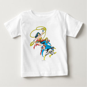 Camiseta De Bebé Superheroínas saltan