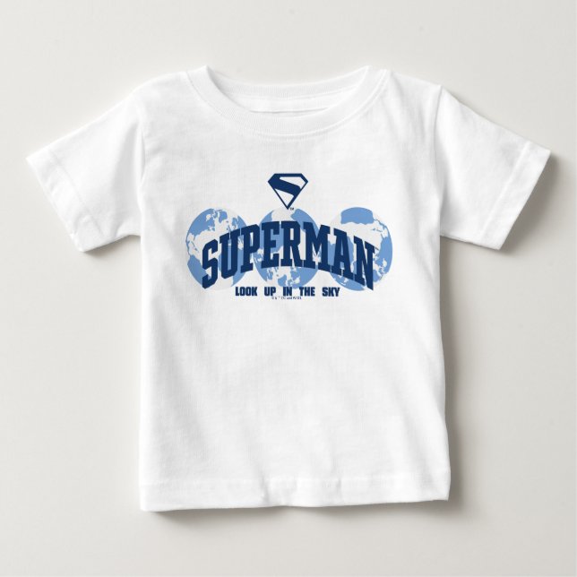 Camiseta De Bebé Superman alrededor del mundo (Anverso)