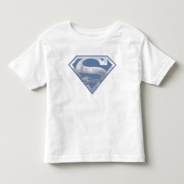 Camiseta De Bebé Superman S-Shield | Logo de la Ciudad Azul claro (Anverso)