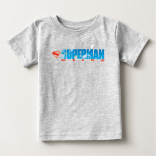 Camiseta De Bebé Superman Silueta en el cielo