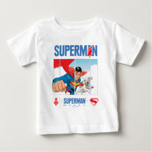 Camiseta De Bebé Superman y Krypto despegan vuelo
