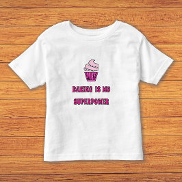 Camiseta De Bebé Superpoder de hornear pastelito rosa