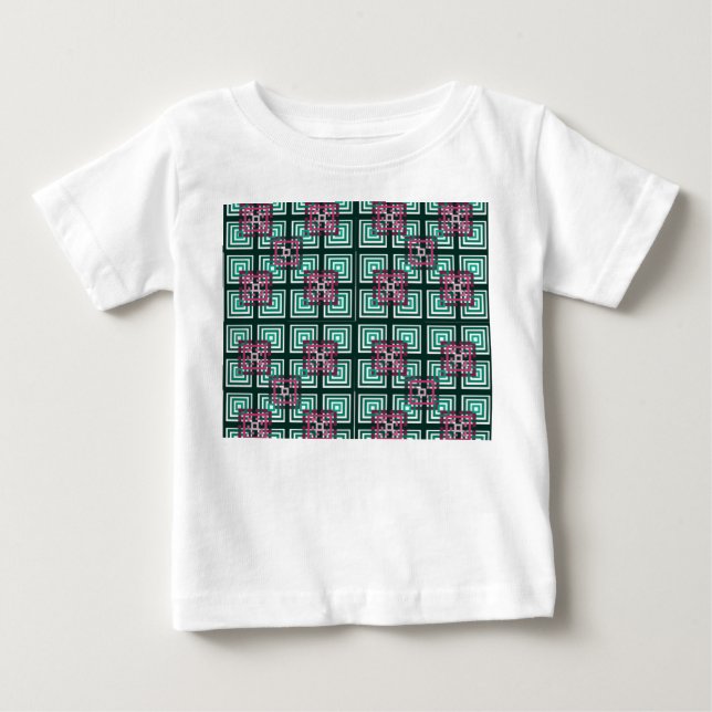 Camiseta De Bebé Superposición de plazas (Anverso)
