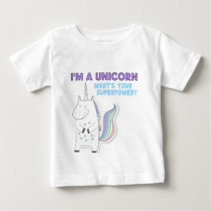 Camiseta De Bebé Superpotencia de Unicorn