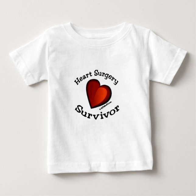 Camiseta De Bebé Superviviente de la cirugía de corazón (Anverso)
