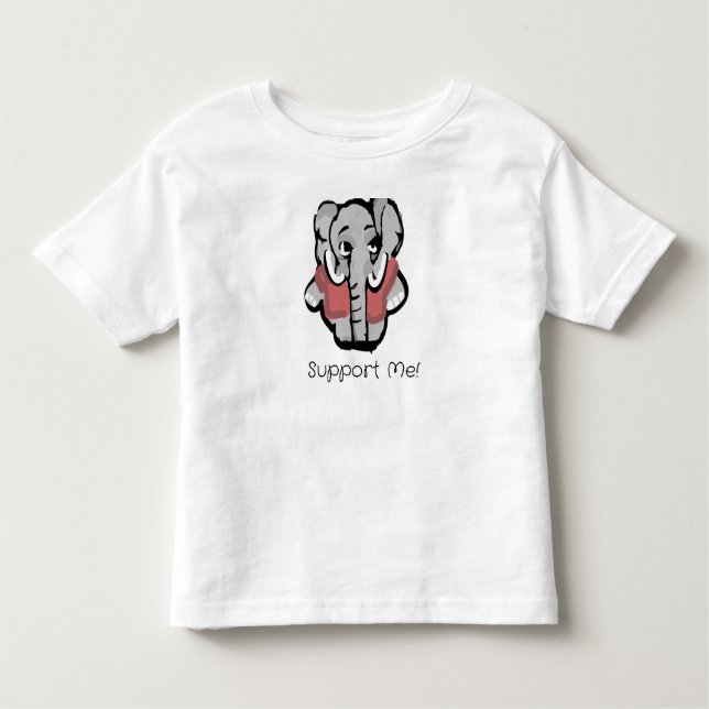 Camiseta De Bebé Support Me Elephant (Anverso)