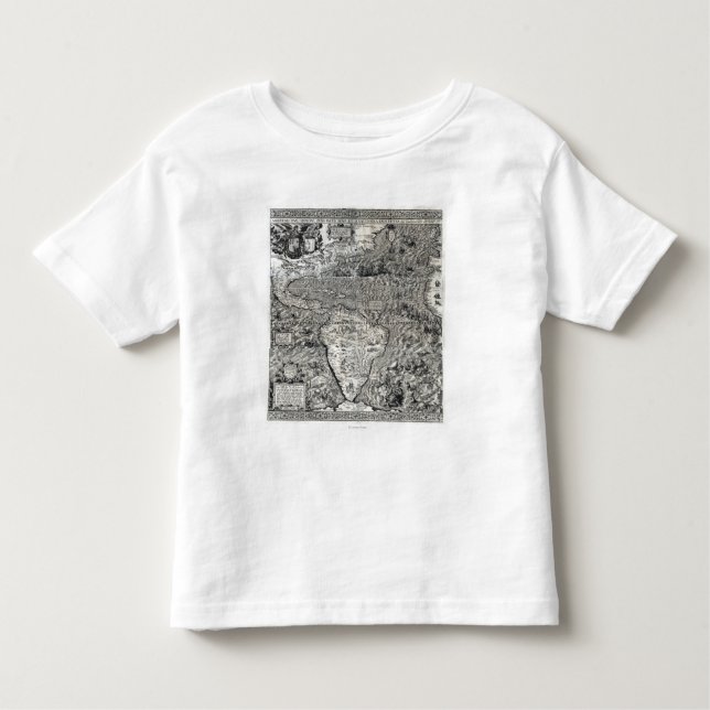 Camiseta De Bebé Sur y parte de Norteamérica - panorámico (Anverso)