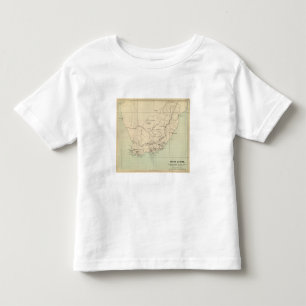 Camiseta De Bebé Suráfrica litografió el mapa