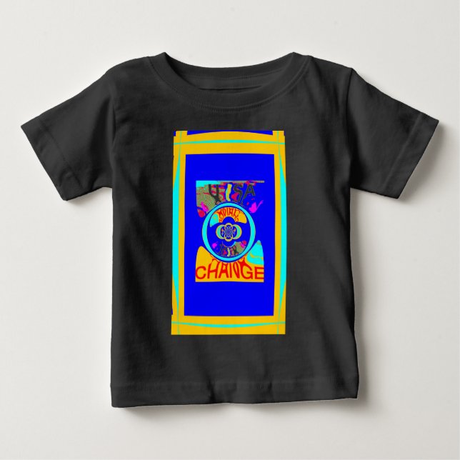 Camiseta De Bebé Surco psicodélico: energía abstracta de arte pop (Anverso)