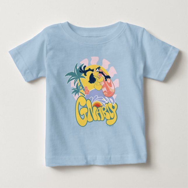 Camiseta De Bebé Surf DAFFY DUCK™ - Gnarly (Anverso)