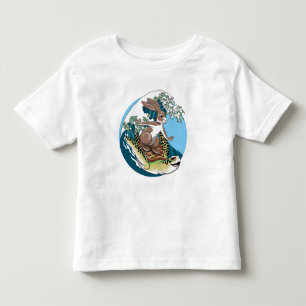 Camiseta De Bebé Surf de verano - Ilustracion de tortuga y conejo