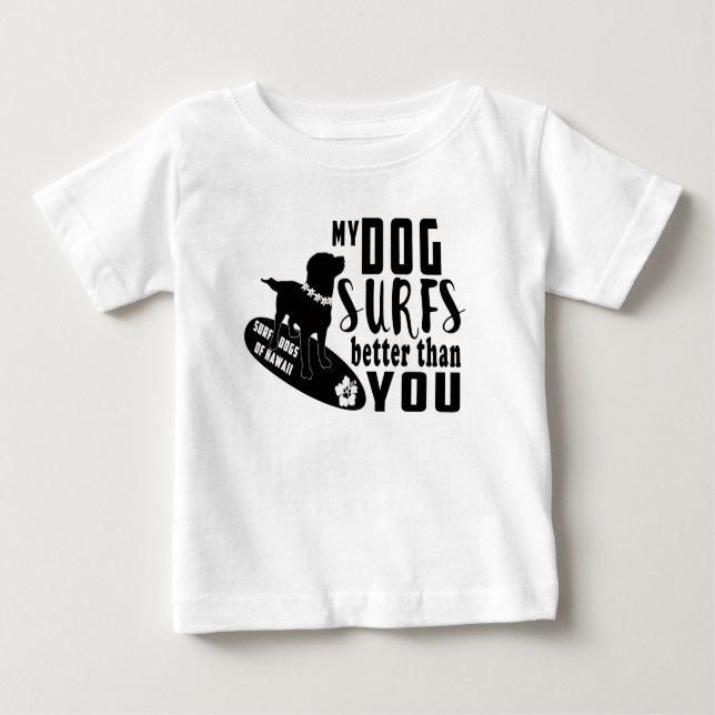 Camiseta De Bebé Surf Dogs Hawaii Gauntlet Baby Tee Shirt (Anverso)