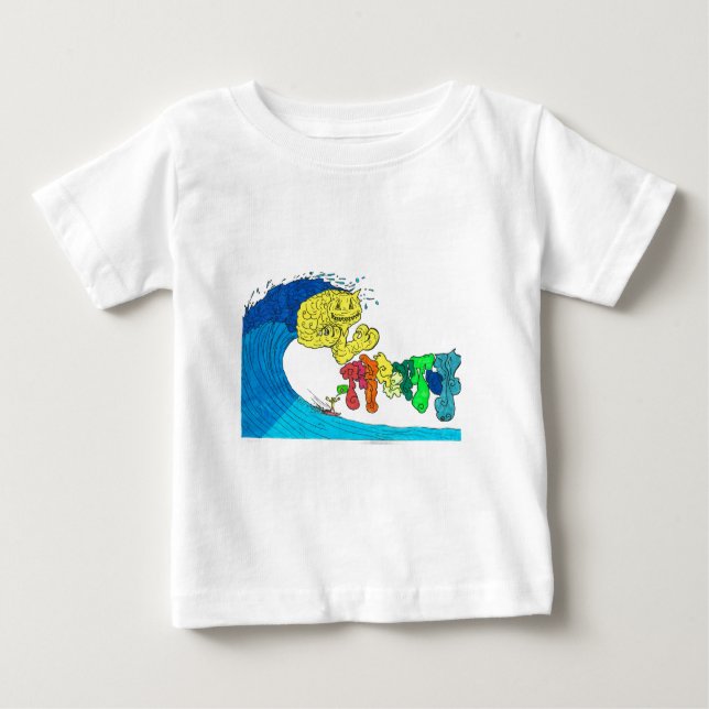 Camiseta De Bebé surf percenteno (Anverso)