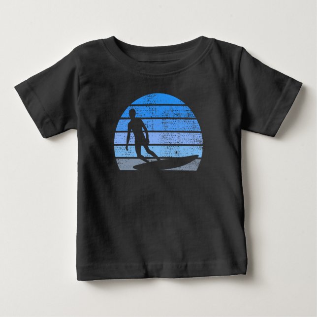 Camiseta De Bebé Surf Retro (Anverso)