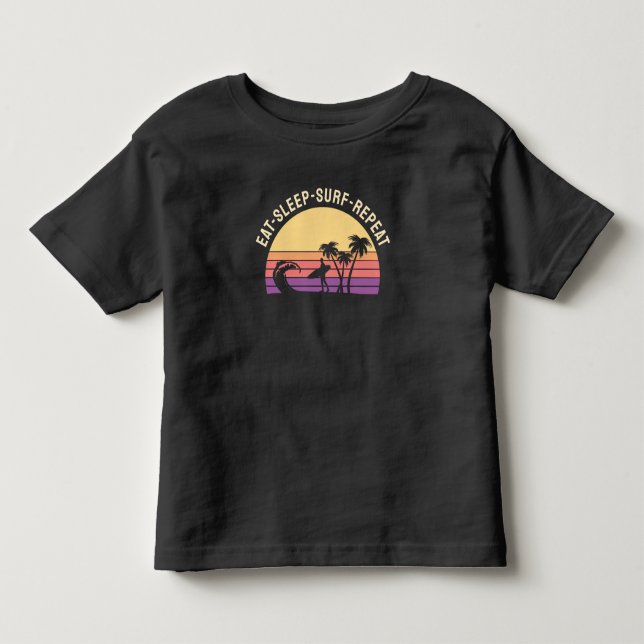 Camiseta De Bebé Surf Retro (Anverso)