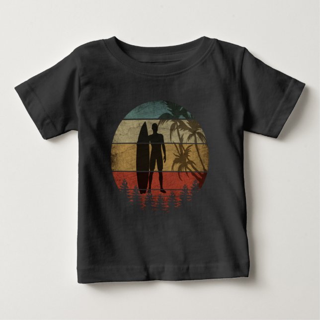 CAMISETA DE BEBÉ SURF VINTAGE (Anverso)