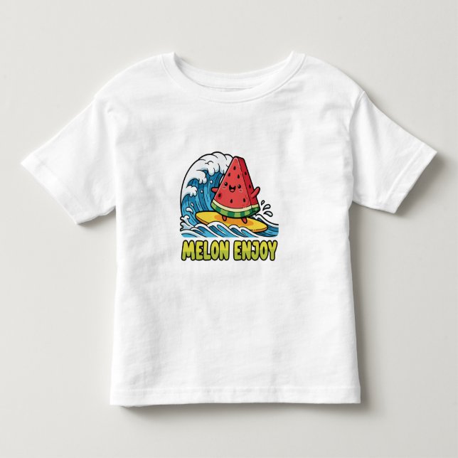 Camiseta De Bebé Surf y Snack (Anverso)