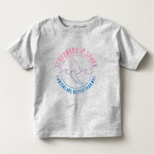 Camiseta De Bebé Surf Y Tiburón En Verano