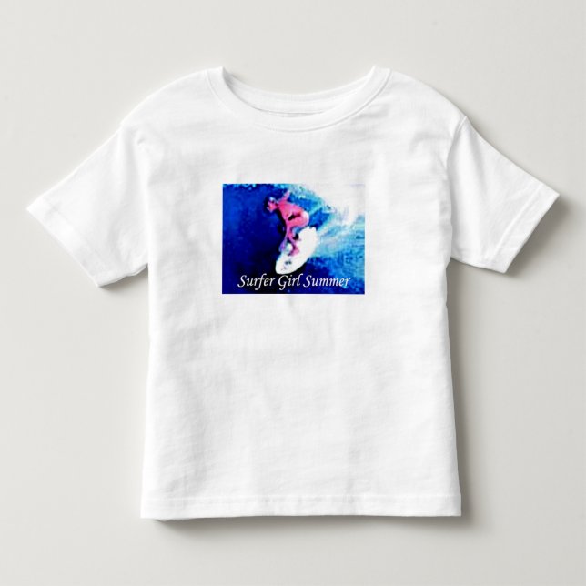 Camiseta De Bebé surfer Chica Summer Trademark Toddler T (Anverso)