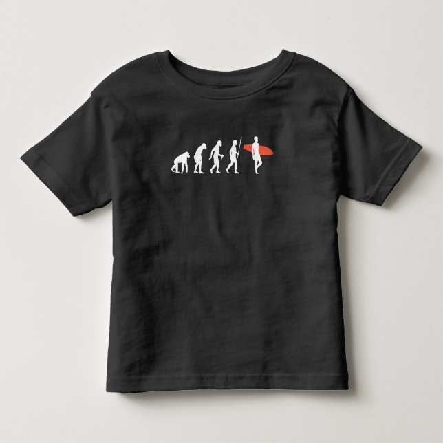Camiseta De Bebé Surfing Evolution Surfing Beach (Anverso)