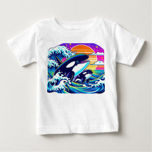 Camiseta De Bebé Surfing the Waves