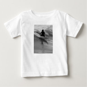 Camiseta De Bebé Surfing The Waves Grayscale