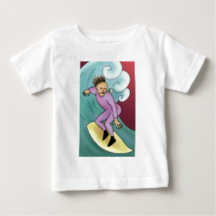Camiseta De Bebé Surfista del Rosa de rock