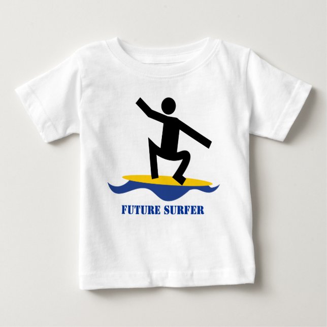 Camiseta De Bebé Surfista futuro, surfista en un personalizado de s (Anverso)