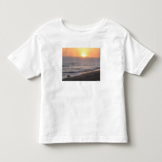 Camiseta De Bebé Surfistas al atardecer (Anverso)