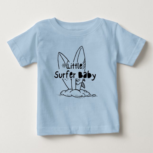 Camiseta De Bebé Surf's Up Baby Cute Future Surfer Baby  (Anverso)