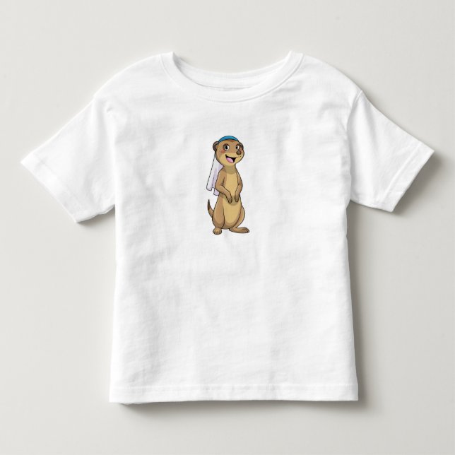 Camiseta De Bebé Suricata como novia con velo (Anverso)